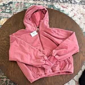 Women's Pink Half-Zip Hoodie